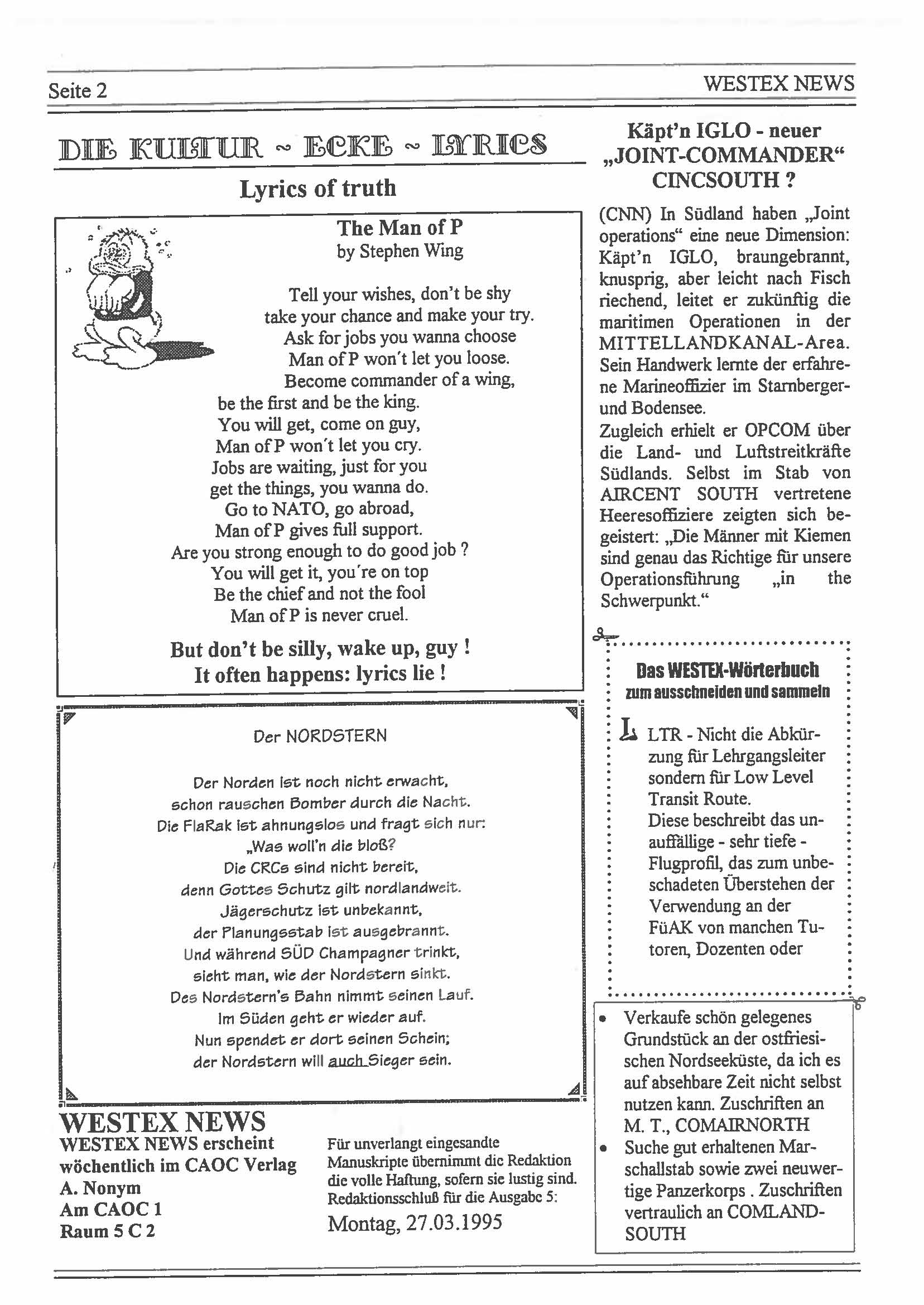 WESTEX 4 21.03.1995 Page 2