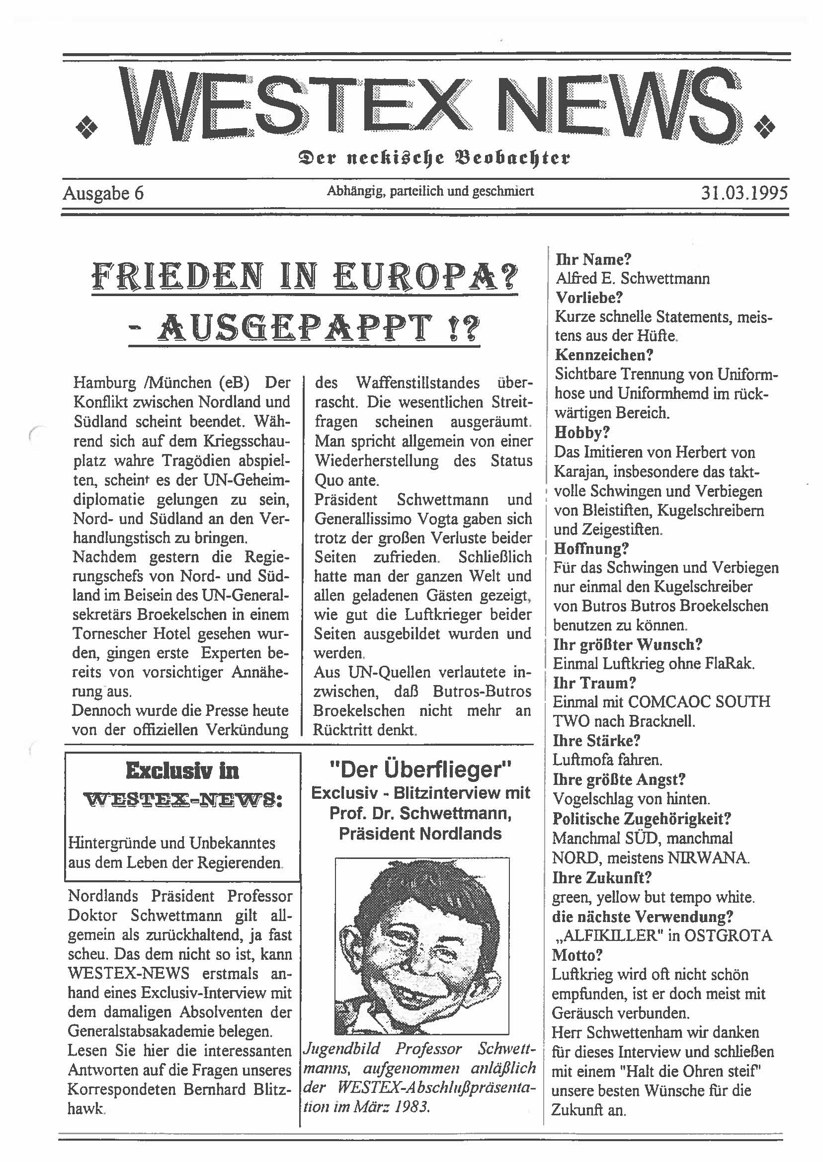 WESTEX 6 31.03.1995 Page 1