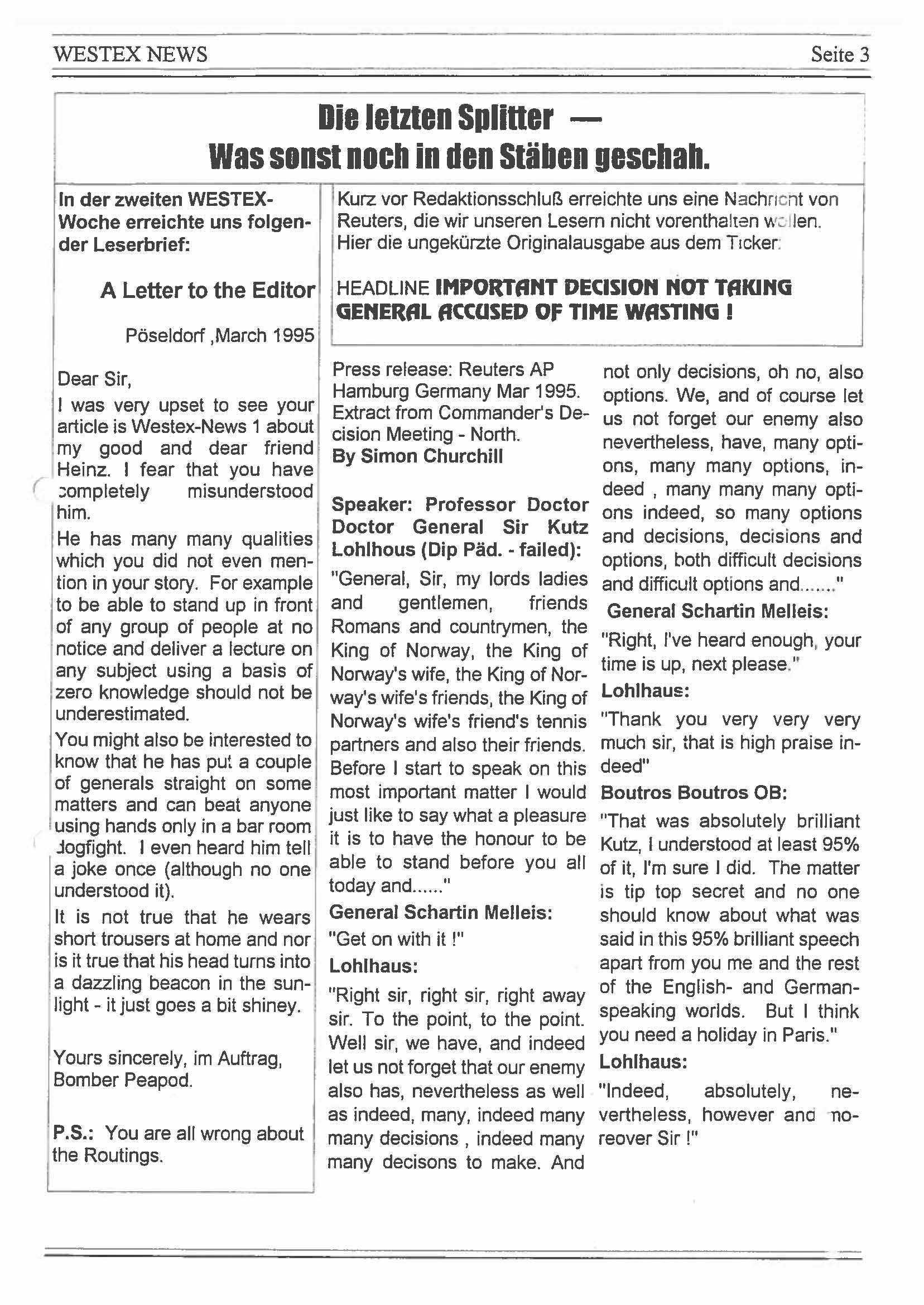 WESTEX 6 31.03.1995 Page 3